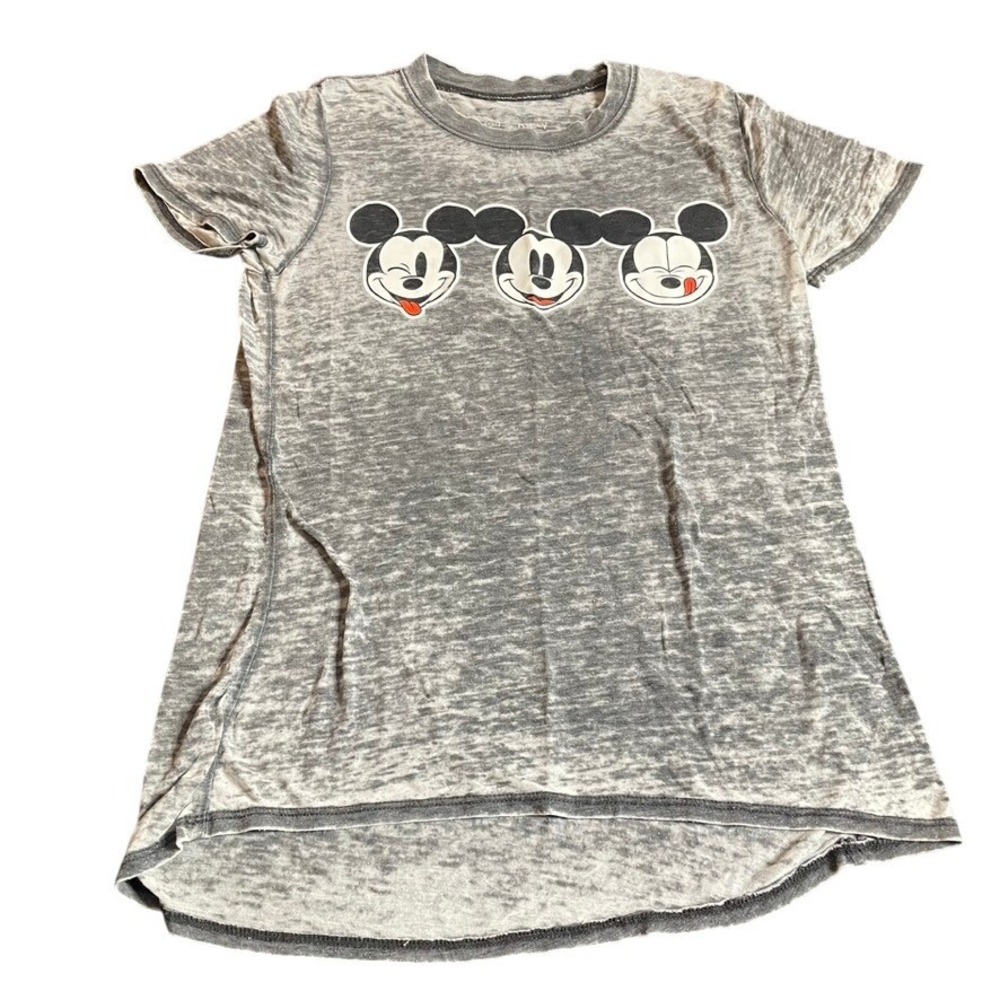 Disney Mickey Mouse Graphic T Shirt Burnout Wash XS See Do Say